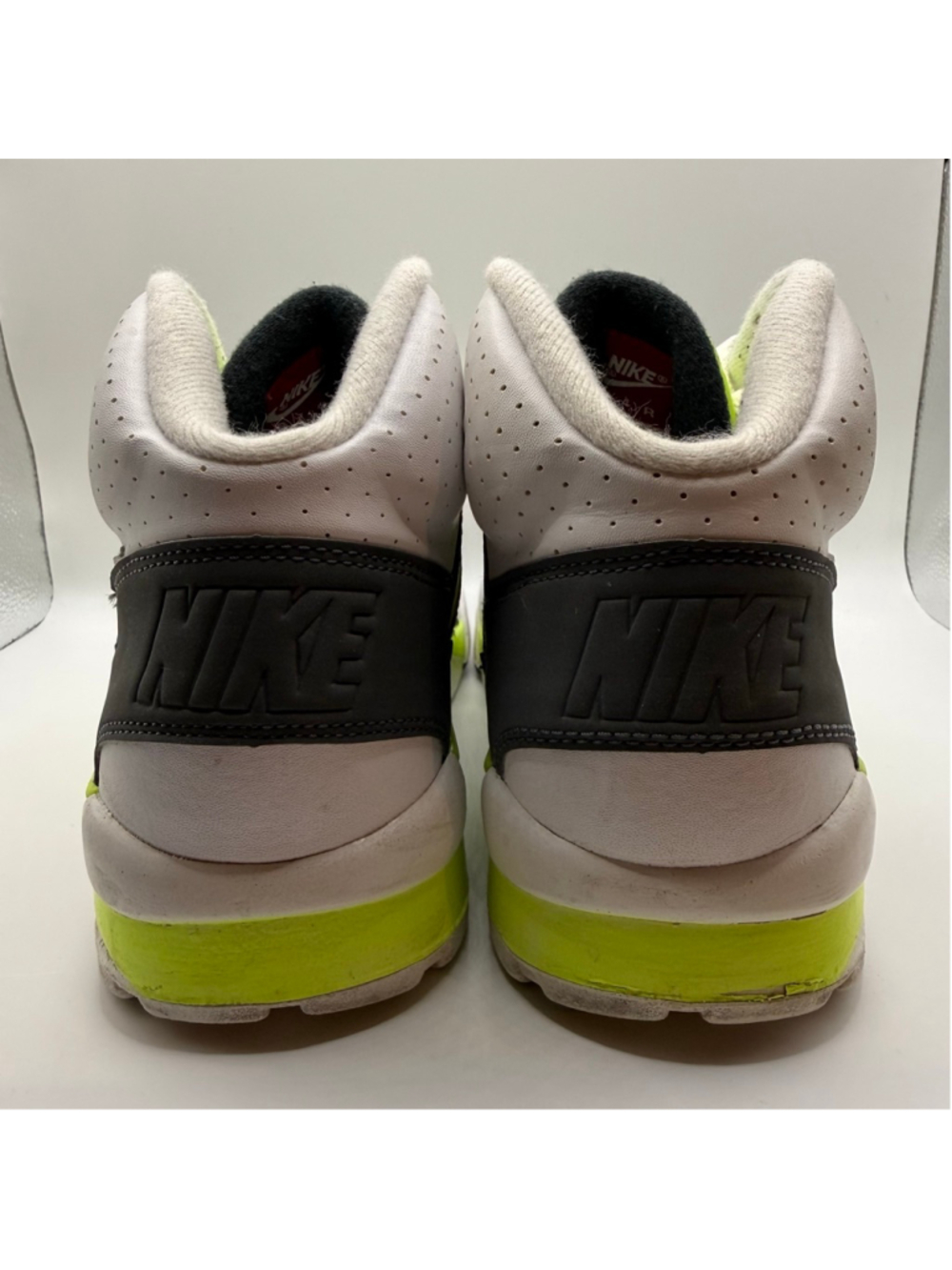 Men's Nike Air Trainer SC High White Neon Green Athletic Shoes 7.5 302346-118 - Picture 9 of 16